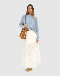 Belle & Bloom - Hudson Street Cable Garment Dyed Sweater