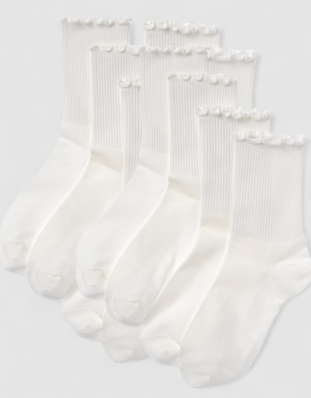 High Heel Jungle - Premium Cotton Frill Edge Socks- 5 Pack