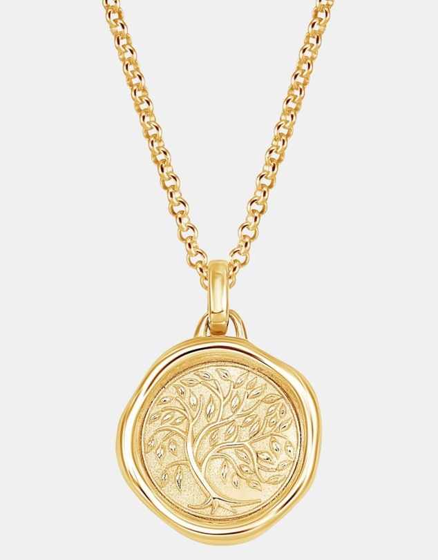 Dower & Hall - Men's Tree of Life Talisman Necklace In Gold Vermeil