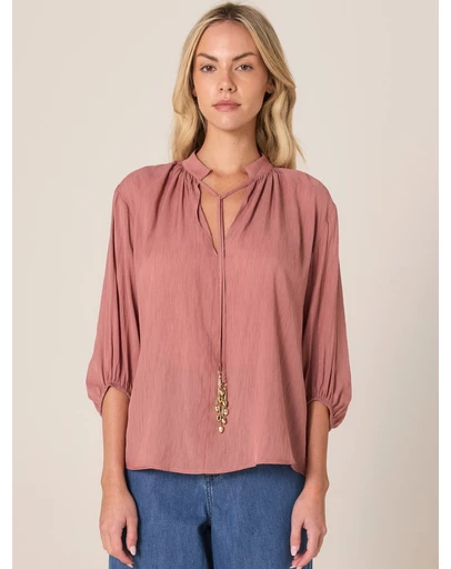 Fate + Becker - Shae Split Neck Blouse