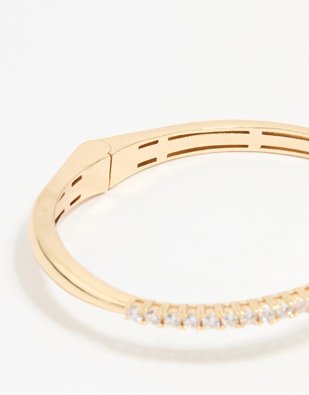 Lovisa - Gold Diamante Hinge Bangle
