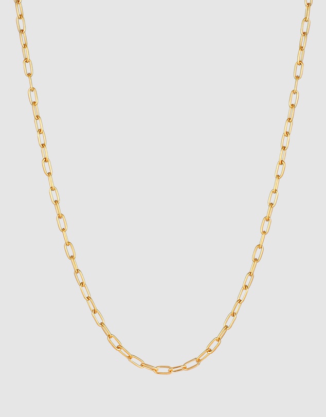 Kuzzoi - ICONIC EXCLUSIVE - Classic Long Link Chain Necklace in Gold-Plated 925 Sterling Silver