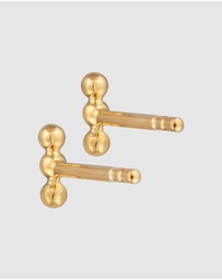Elli Jewelry - Earrings Ball Design Basic in 925 Sterling Silver Gold Plated