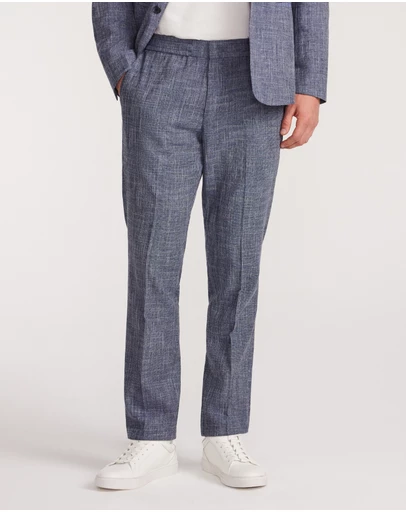 Calibre - Crossweave Elastic Waist Suit Pants Blue