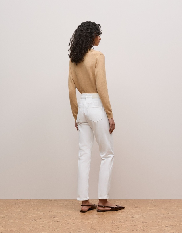 Trenery - Cotton Blend Boyfriend Jean in White