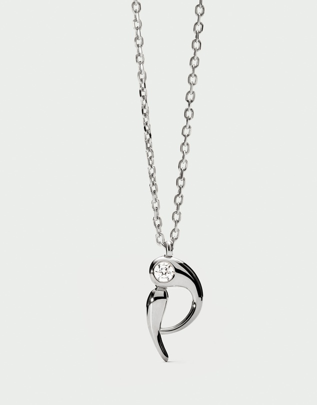 PDPAOLA - Initial 2026 P Silver Pendant Necklace