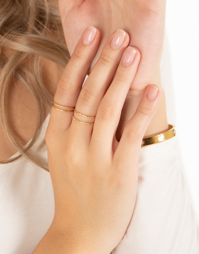 Mestige - Illusion Stackable Ring Set - 18K Gold Plated