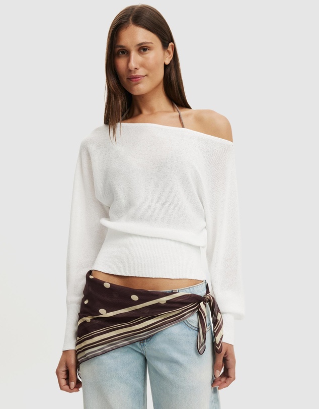 Cotton On - The Breezy LS Batwing Knit Top