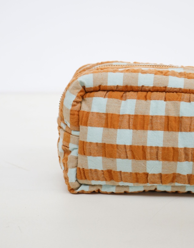 Mosey Me - Honey Blue Seersucker Dopp Kit