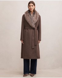 Forever New - Nova Faux Fur Collar Coat