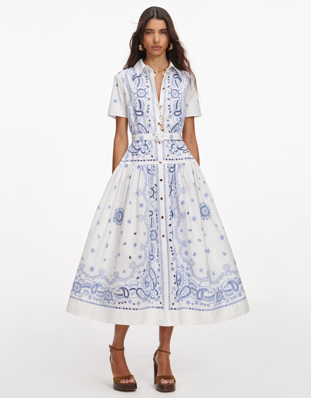 Self Portrait - Embroidered Midi Dress