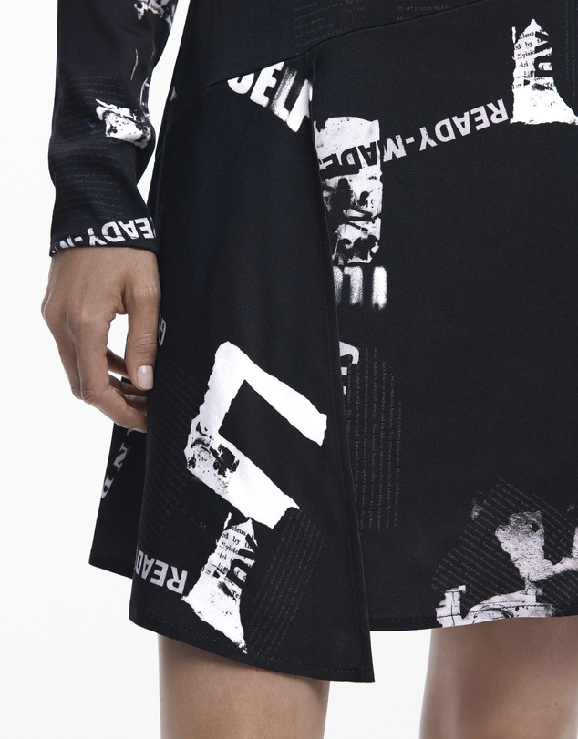 Desigual - Short newspaper dress