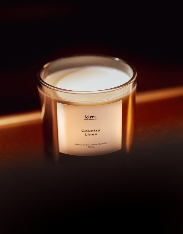 Kirri by Scent Australia Home - Country Linen Candle (400g) Trio