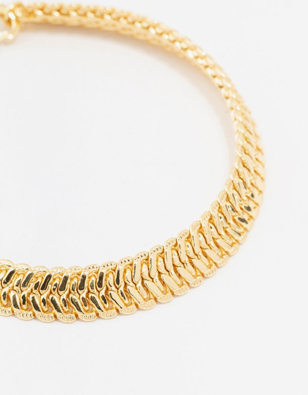 Lovisa - Thick Gold Plated Brass Herringbone Bracelet