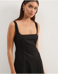 Atmos&Here - Pippa Sleeveless Linen Blend Midi Dress