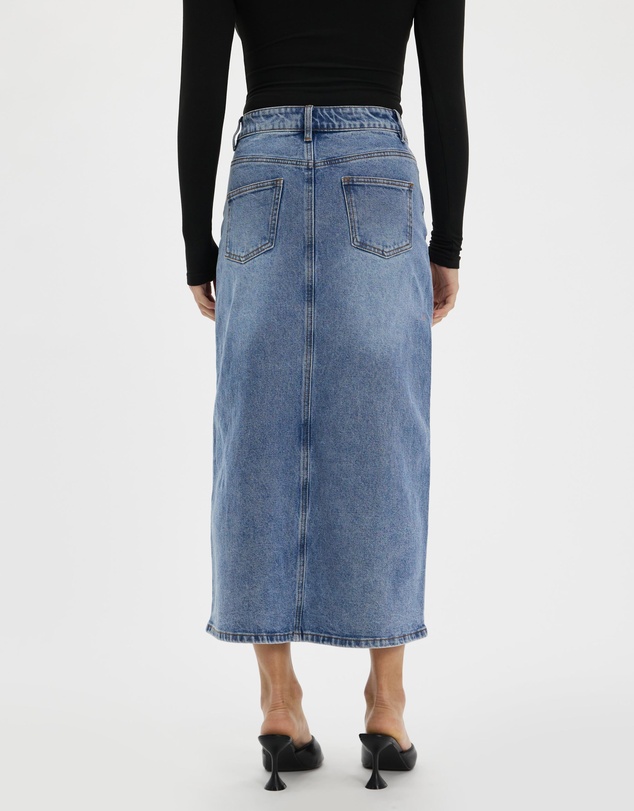Dazie - Love Again Denim Midi Skirt