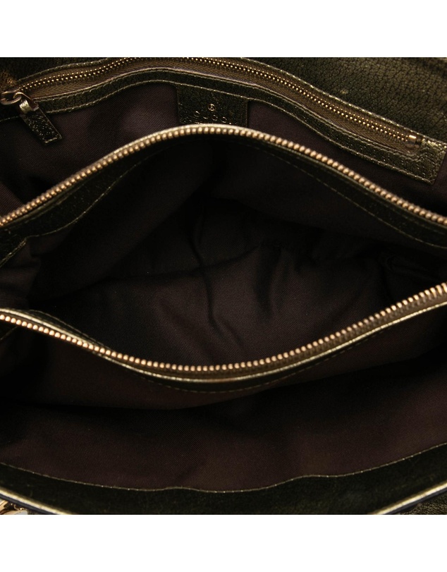 Pre-Loved by Azura Reborn - Pre-Loved Metallic Calfskin Metal Bamboo Handbag
