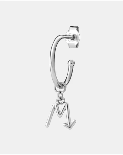 Karen Walker - M Initial Love Letter Hoop