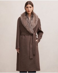 Forever New - Nova Faux Fur Collar Coat