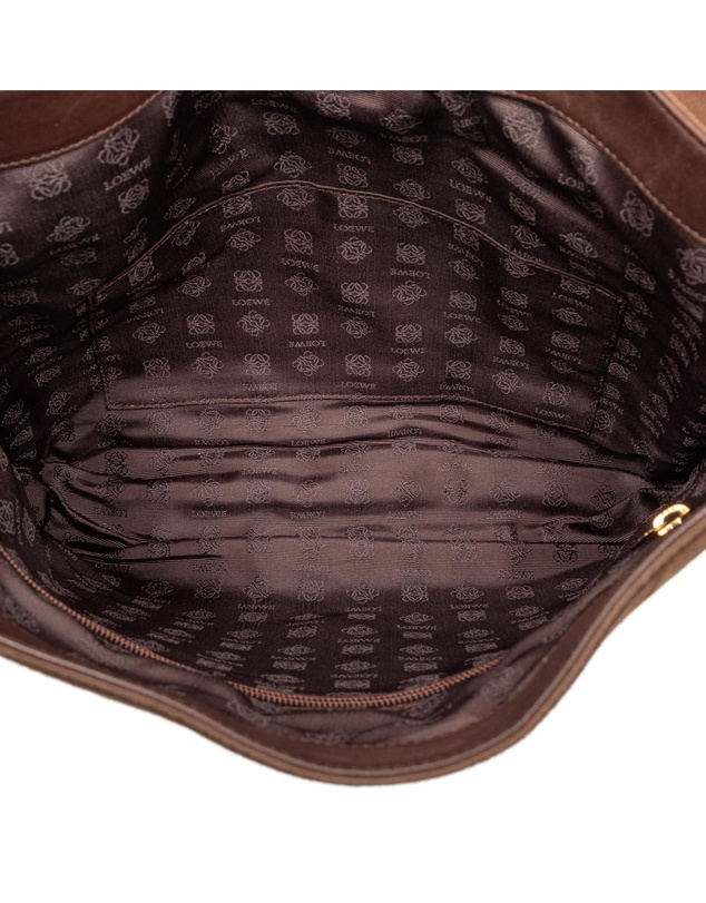 Pre-Loved by Azura Reborn - Pre-Loved Suede Anagram Flap Shoulder Bag