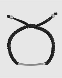 Najo - Elemental Black Cord & Steel Bracelet
