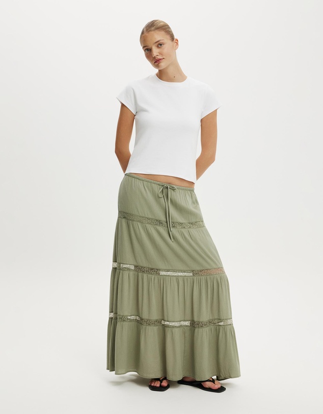 Cotton On - Haven Multi Tiered Maxi Skirt