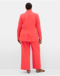 City Chic - Plus size Ella Wide Leg Pant - watermelon