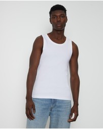 General Pants Co. Basics - Rib Singlet White