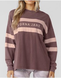 Lorna Jane - Campus Oversized Washed Lightweight Sweat