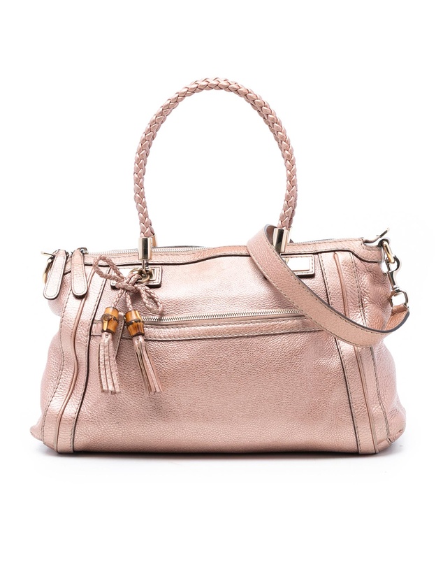 Pre-Loved by Azura Reborn - Pre-Loved Metallic Pebbled Calfskin Bella Satchel