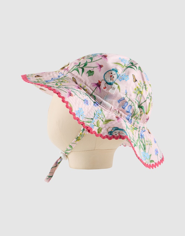 Fleur Harris - 'Enchanted Garden' Summer Baby Hat in Sugar Pink