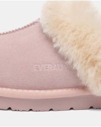 EVERAU - EverAU Ugg Muffin Slipper Suede Cow Suede Upper House Shoes