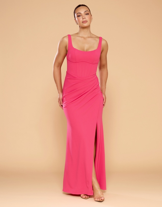 CATHERINE FERRARO - Elena Square Neck Gown