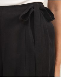 Atmos&Here - Liora Linen Blend Pants With Side Tie