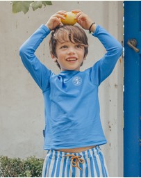 Crywolf - LONG SLEEVE RASH VEST Deep Sea Blue