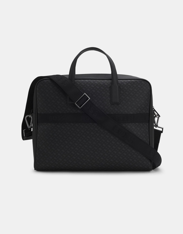 BOSS - Zair Foil-Embossed Logo Monogram Document Case