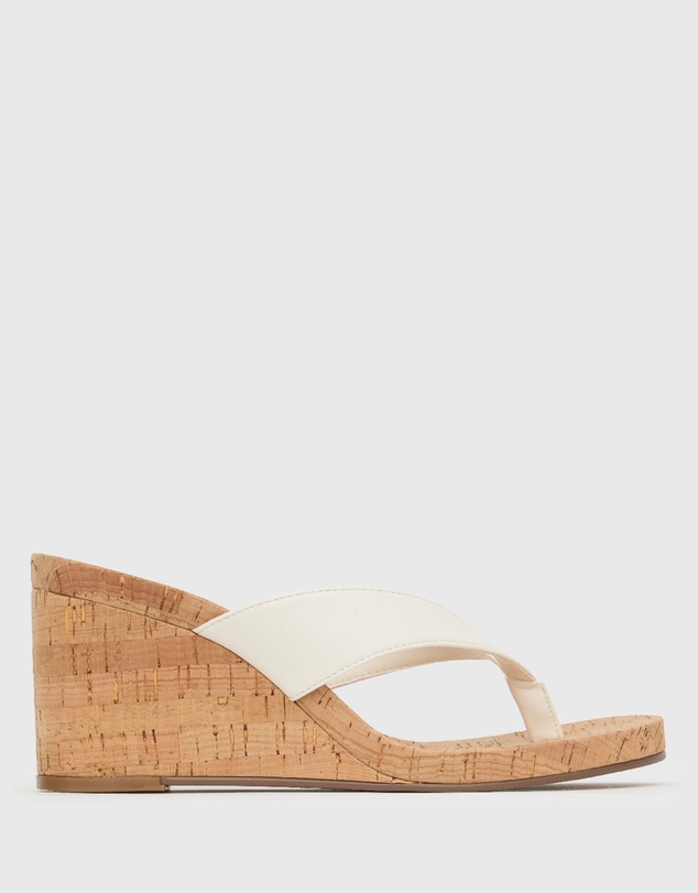 Betts - Wider Fit Sable 2 Thong Wedge Casual Sandals