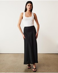 Atmos&Here - Celina Linen Blend Midi Skirt