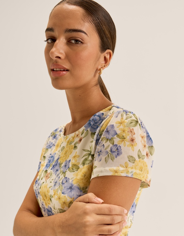 Review - Elba Floral Mesh Top