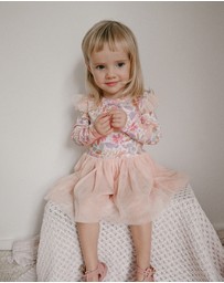WITH LOVE FOR KIDS - Tulle Flutter Long Sleeve Tutu Onesie - Babies