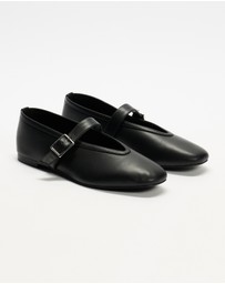 Atmos&Here - Riley Leather Ballet Flats