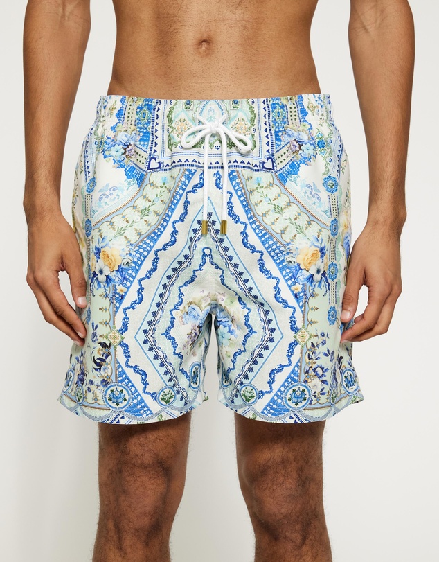 Camilla - Mid Length Boardshort With Elastic Waist