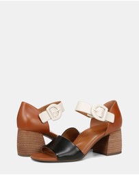 Vionic - Chardonnay Heeled Sandal - Tan/Black/Cream