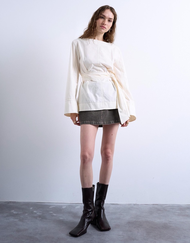 TOPSHOP - Tie Waist Top
