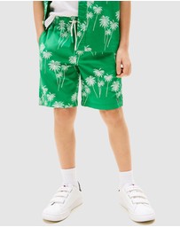Tommy Hilfiger - Floral Print Poplin Shorts - Kids