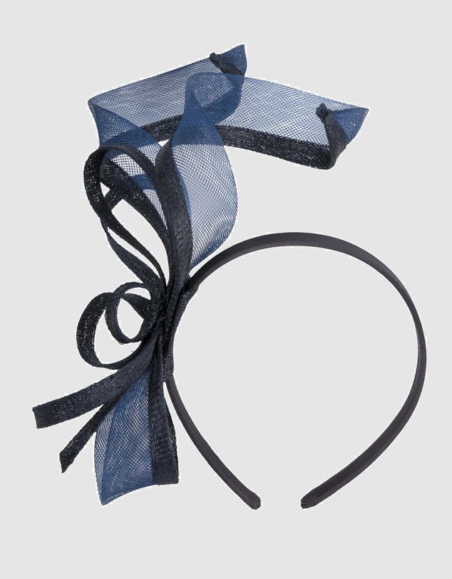 Max Alexander - Small Navy Sinamay Loops Fascinator