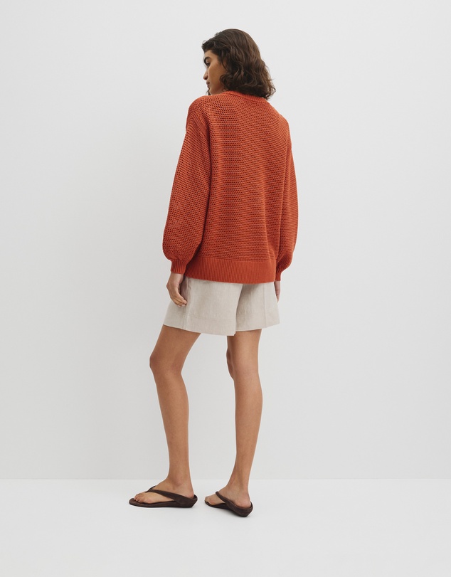 Country Road - Longsleeve Relaxed Crochet Knit