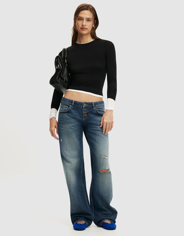Cotton On - Low Rise Straight Jeans