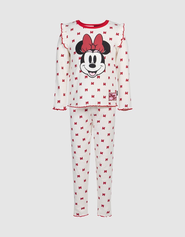 Rock Your Kid - Minnie Mouse Minnie Bow Long Sleeve Rib PJ Set