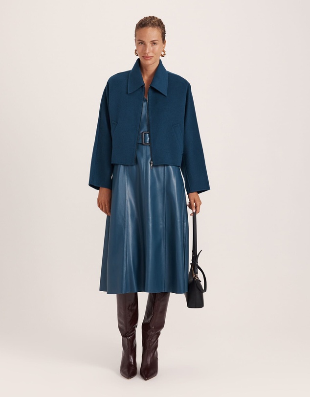 SABA - Viv Faux Leather Midi Dress
